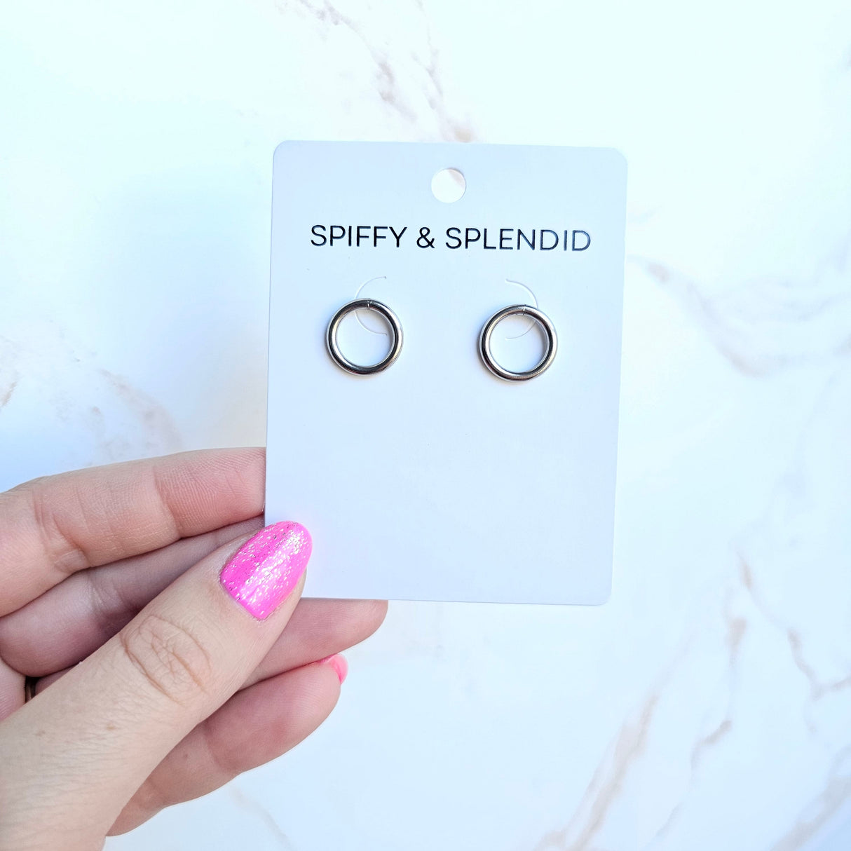 Luxe Silver Oriana Studs - Medium from Spiffy & Splendid