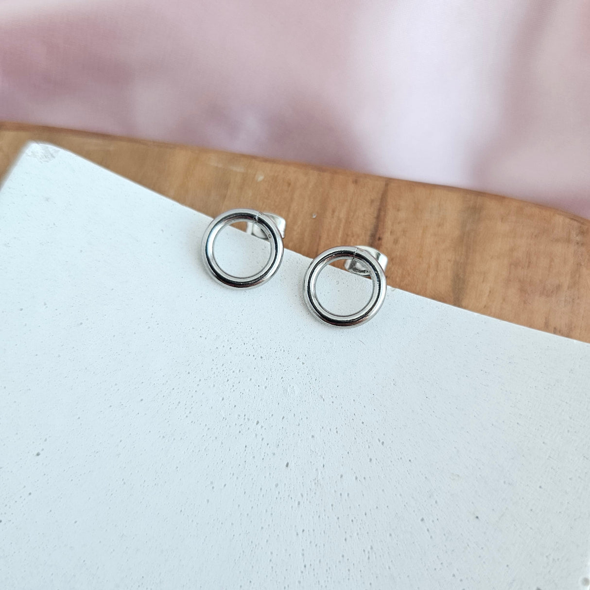 Luxe Silver Oriana Studs - Small from Spiffy & Splendid