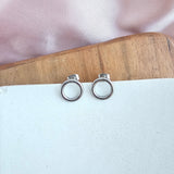 Luxe Silver Oriana Studs - Small from Spiffy & Splendid