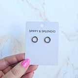 Luxe Silver Oriana Studs - Small from Spiffy & Splendid