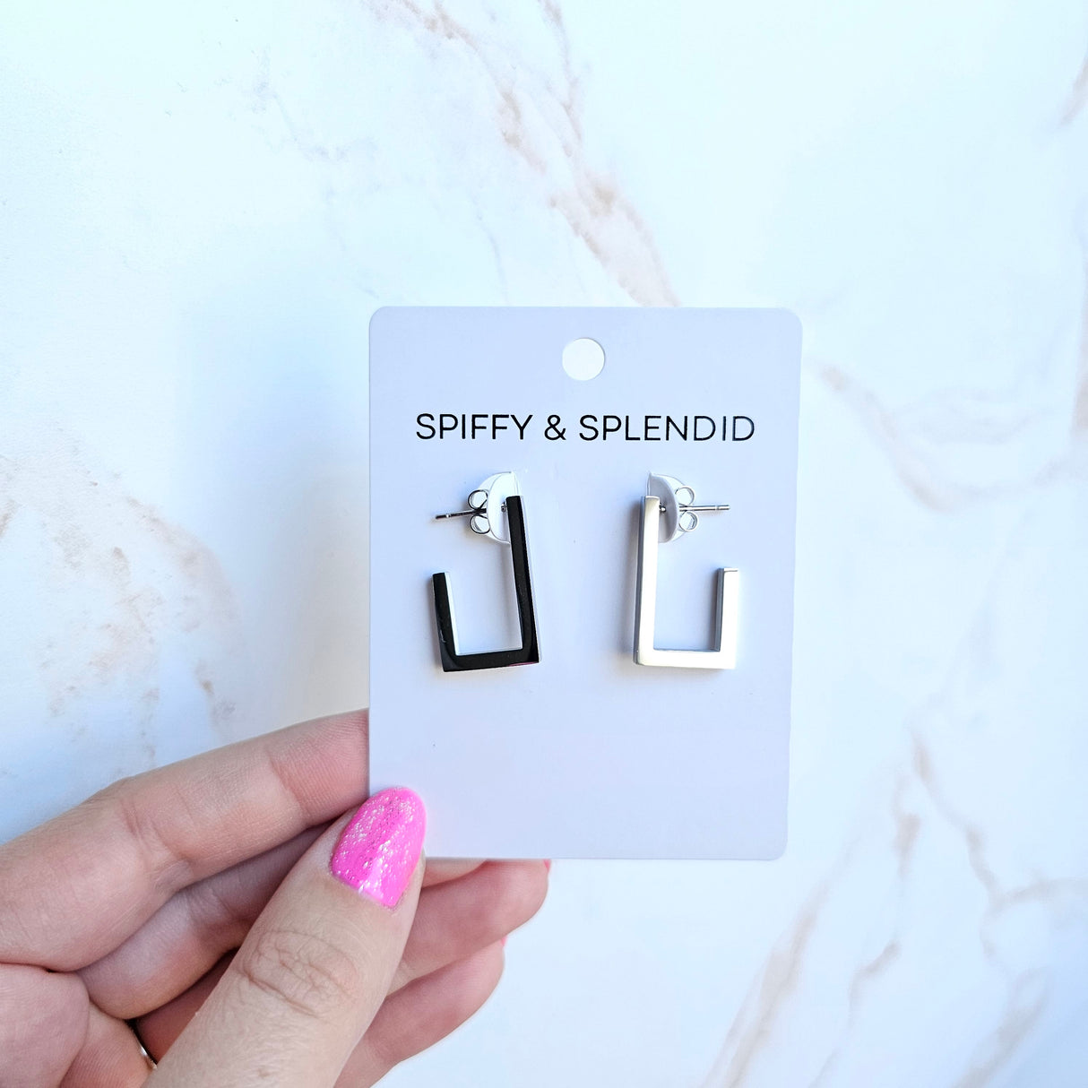 Luxe Silver Goldi Hoops from Spiffy & Splendid