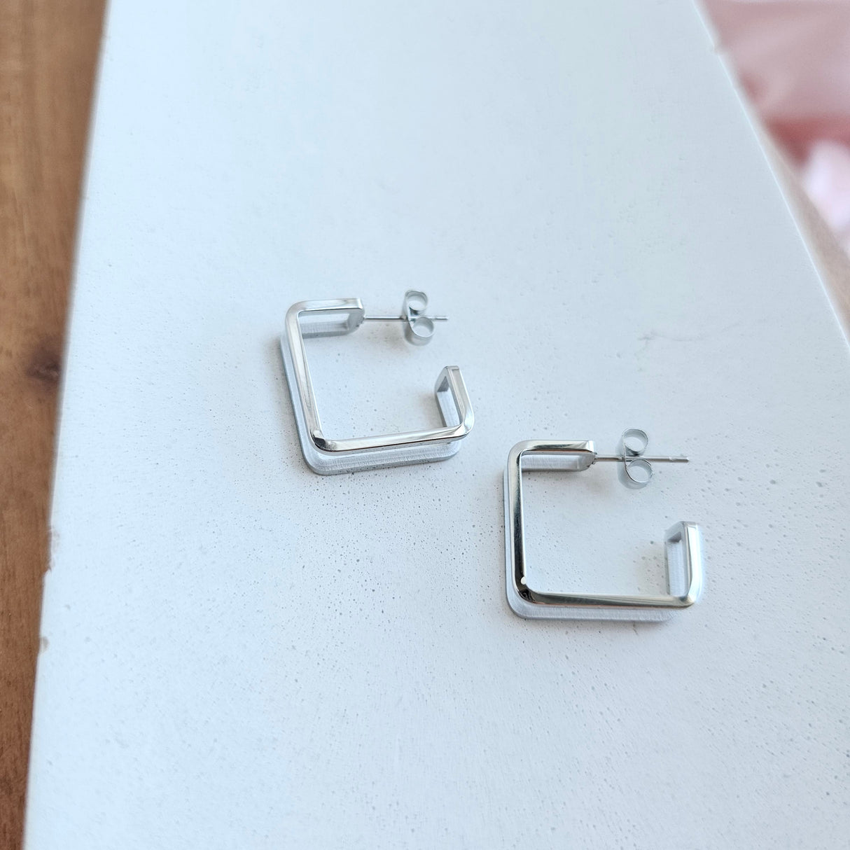 Luxe Silver Kamora Hoops from Spiffy & Splendid