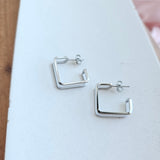 Luxe Silver Kamora Hoops from Spiffy & Splendid