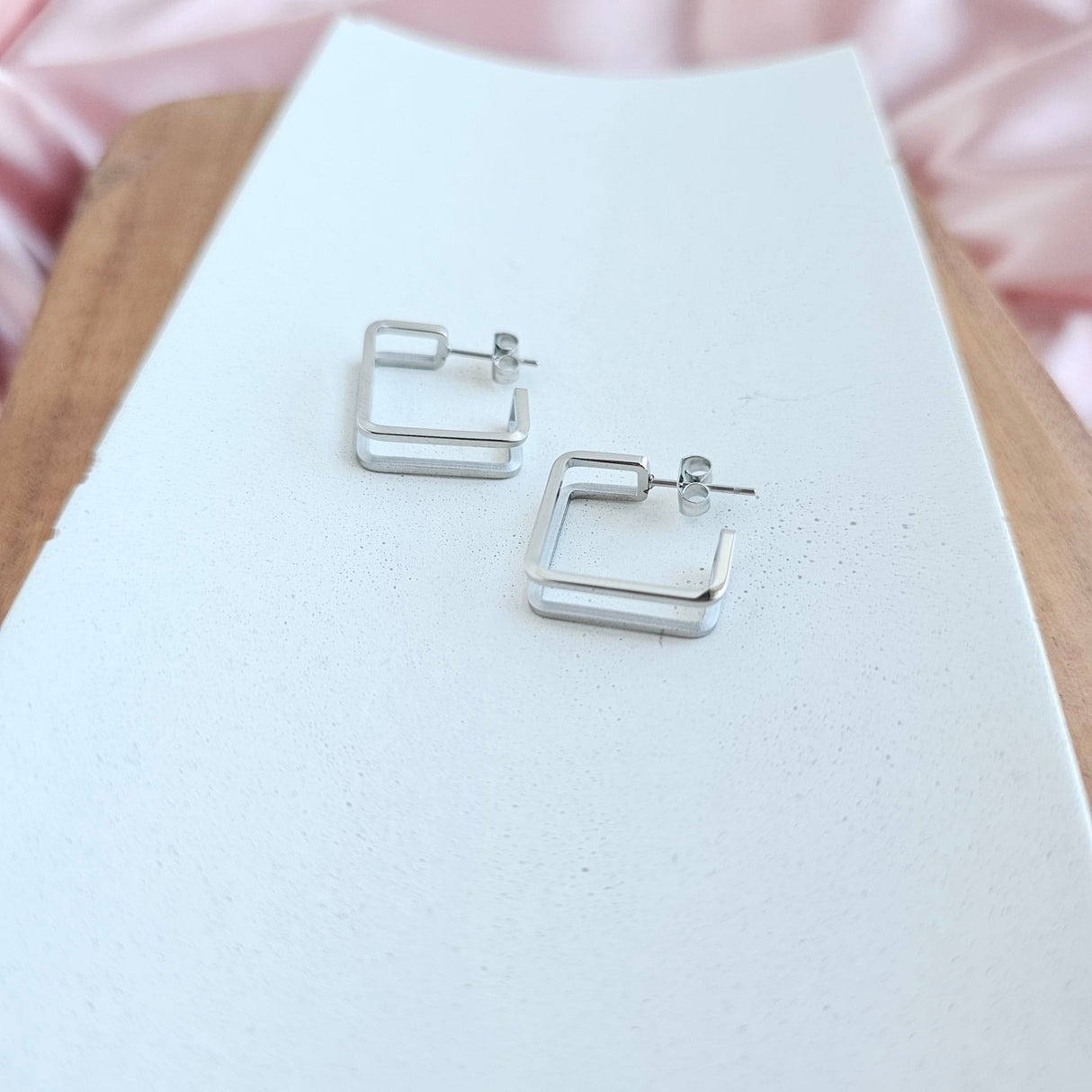 Luxe Silver Kamora Hoops from Spiffy & Splendid