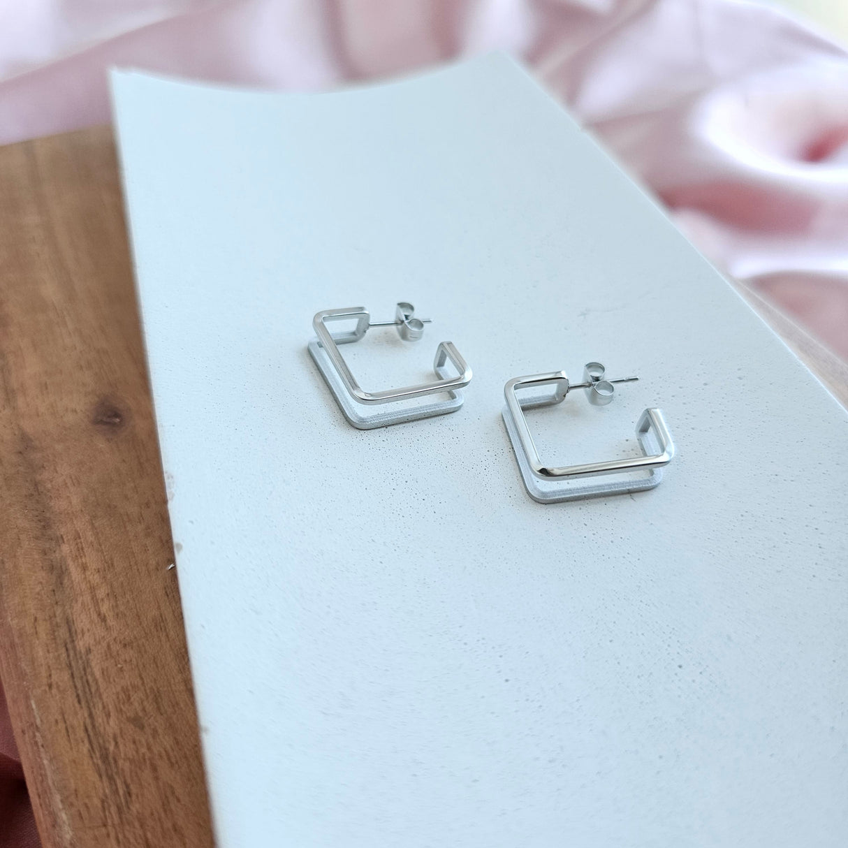 Luxe Silver Kamora Hoops from Spiffy & Splendid