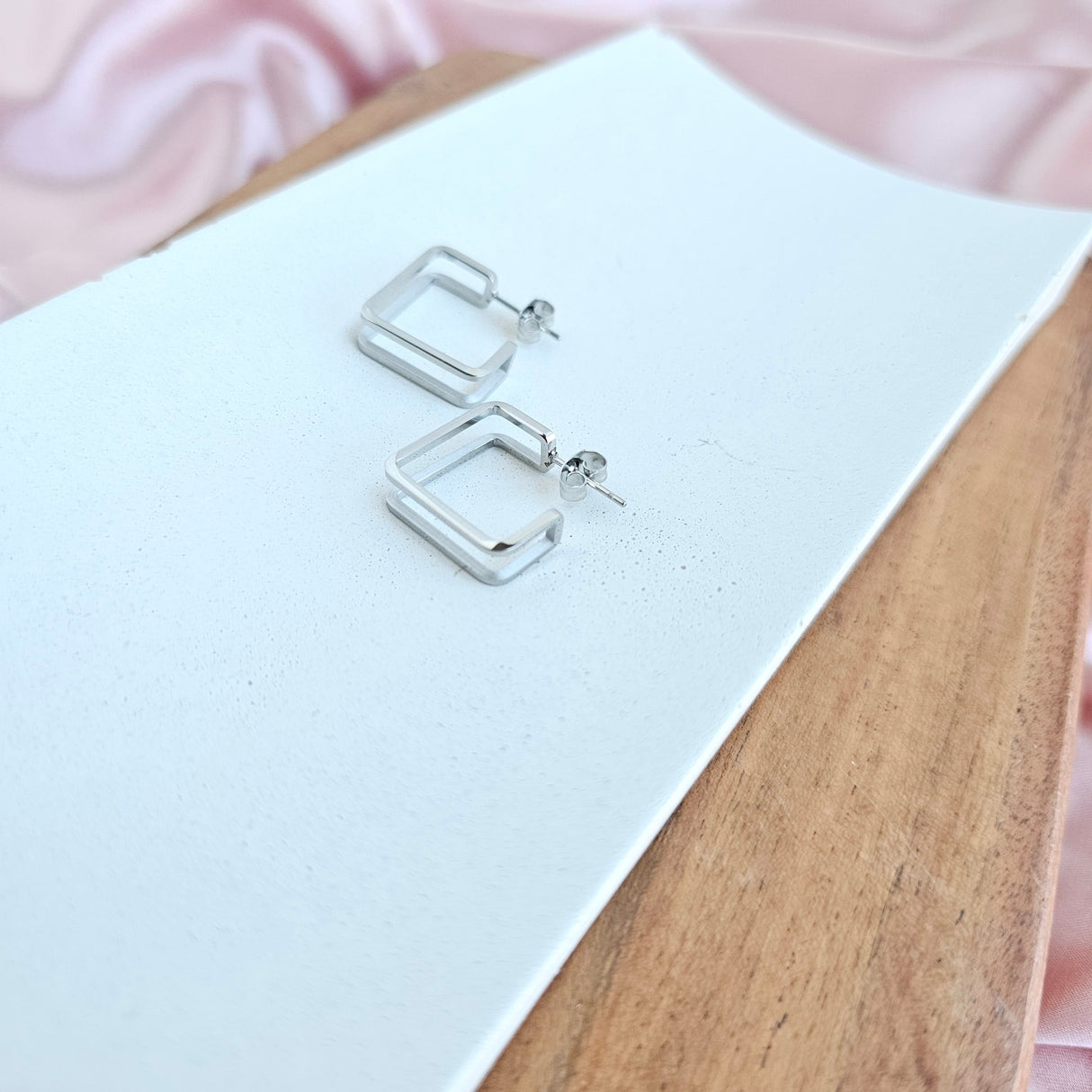 Luxe Silver Kamora Hoops from Spiffy & Splendid
