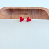 Hand Drawn Heart Studs- Red from Spiffy & Splendid