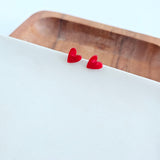 Hand Drawn Heart Studs- Red from Spiffy & Splendid