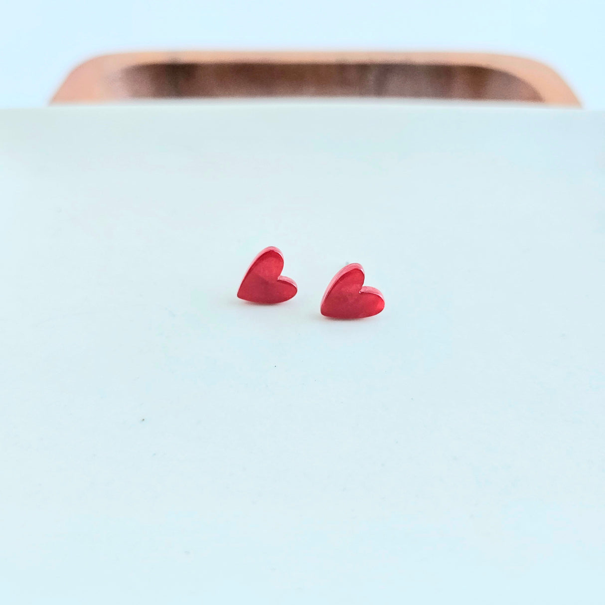 Hand Drawn Heart Studs- Red from Spiffy & Splendid