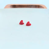 Hand Drawn Heart Studs- Red from Spiffy & Splendid