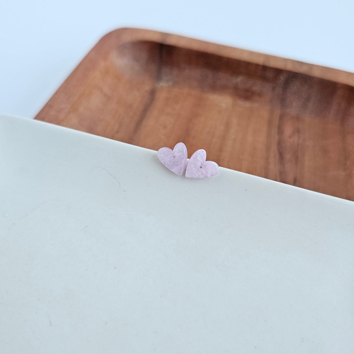 Hand Drawn Heart Studs - Lavender Purple from Spiffy & Splendid