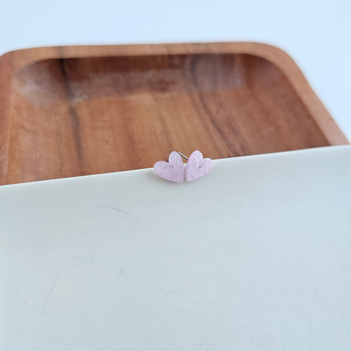 Hand Drawn Heart Studs - Lavender Purple from Spiffy & Splendid
