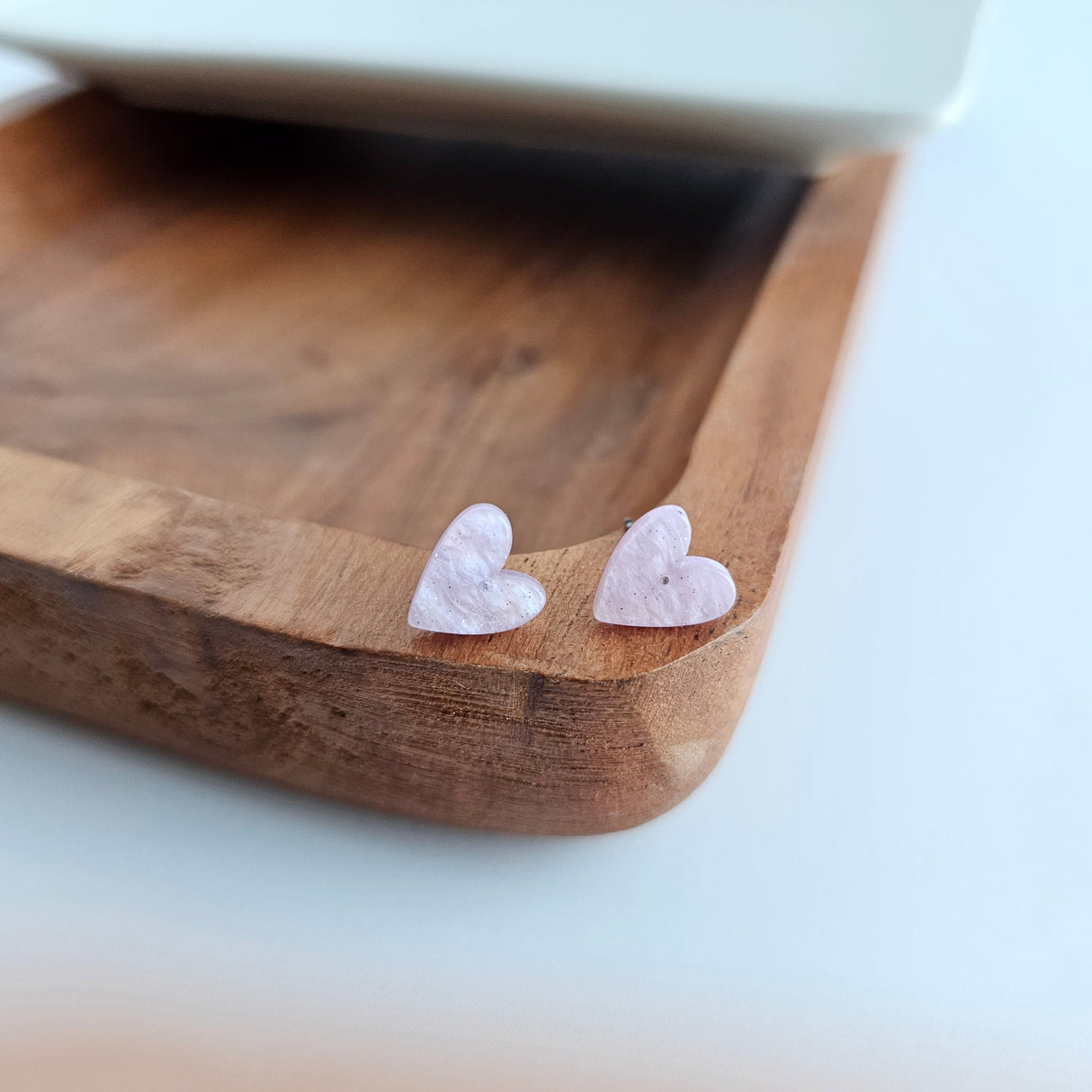 Hand Drawn Heart Studs - Lavender Purple from Spiffy & Splendid