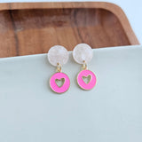 Amora Heart Earrings - Pink from Spiffy & Splendid