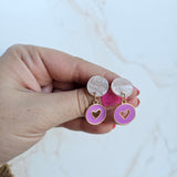 Amora Heart Earrings - Purple from Spiffy & Splendid