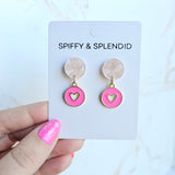 Amora Heart Earrings - Pink from Spiffy & Splendid