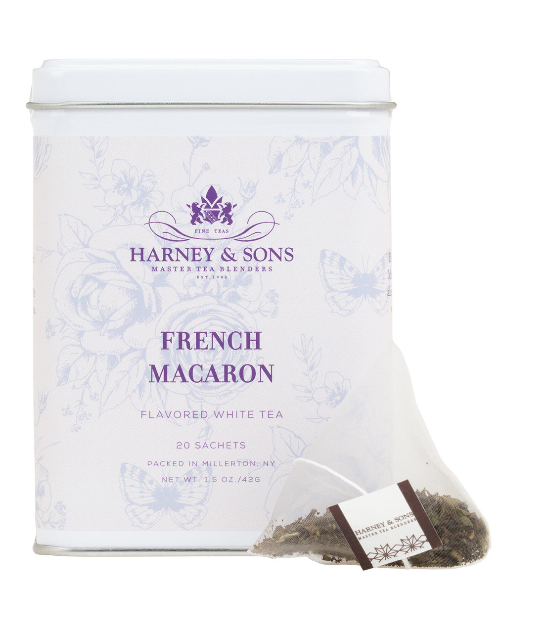 French Macaron, Tin of 20 Sachets from Harney & Sons Fine Teas