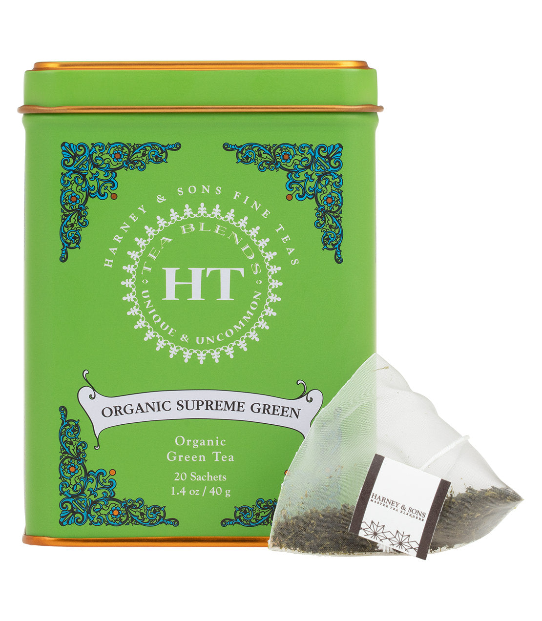 Organic Supreme Green, HT Tin of 20 Sachets from Harney & Sons Fine Teas