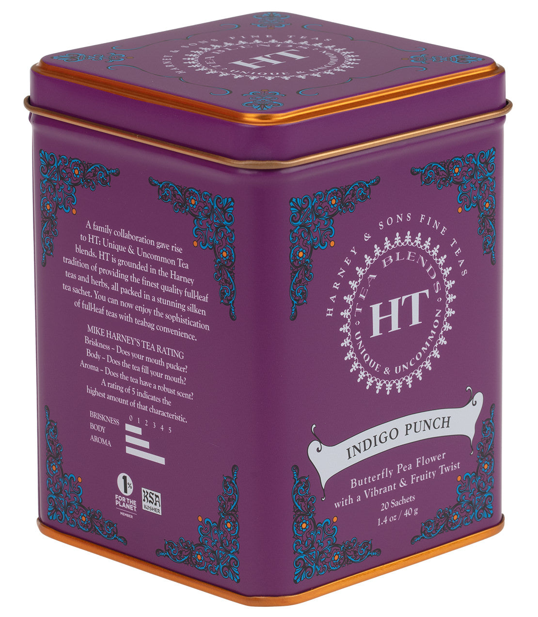 Indigo Punch, HT Tin of 20 Sachets from Harney & Sons Fine Teas