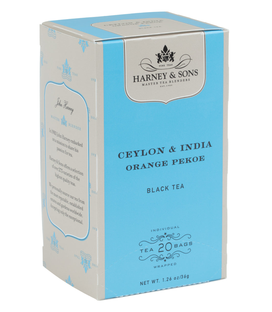 Orange Pekoe, Box of 20 Premium Teabags from Harney & Sons Fine Teas