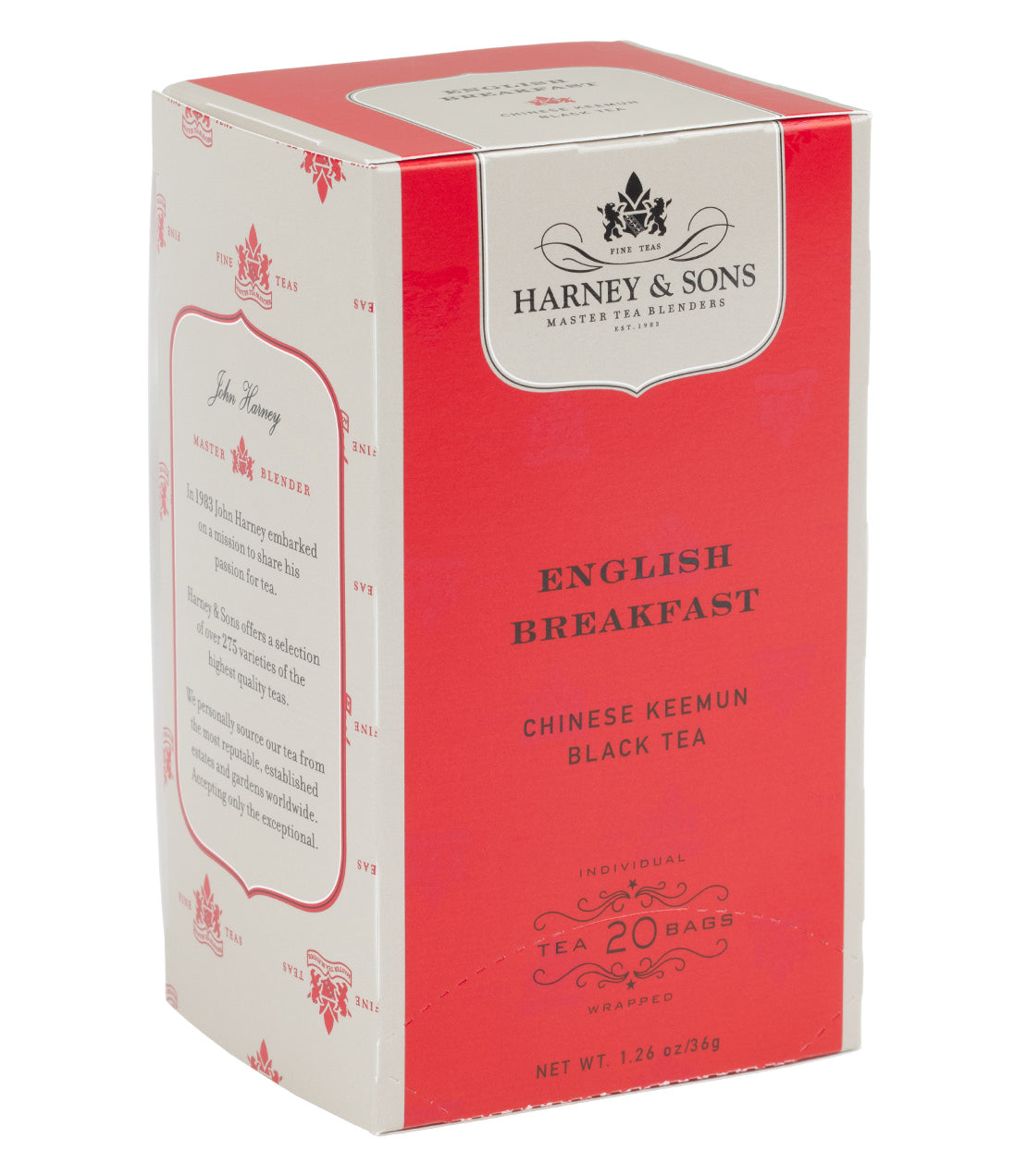 English Breakfast, Box of 20 Premium Teabags from Harney & Sons Fine Teas
