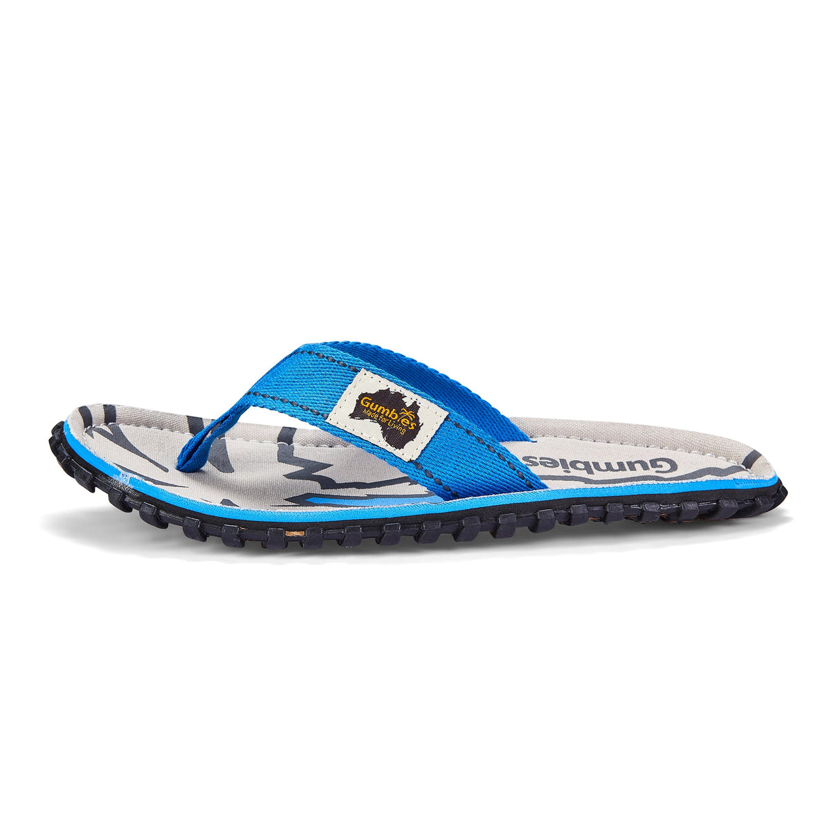Islander Flip-Flops - Men's - Blue Palms From Gumbies USA