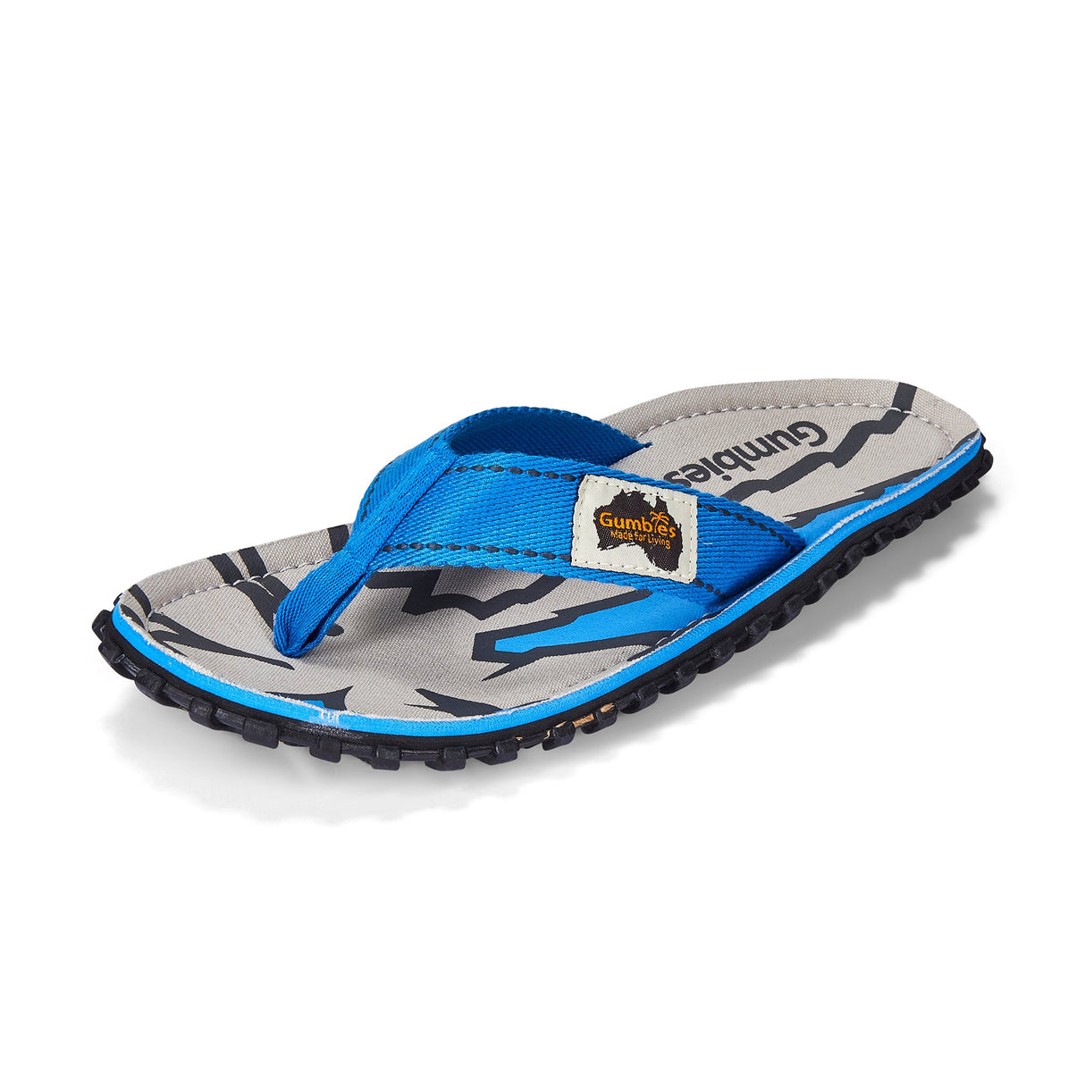 Islander Flip-Flops - Men's - Blue Palms From Gumbies USA