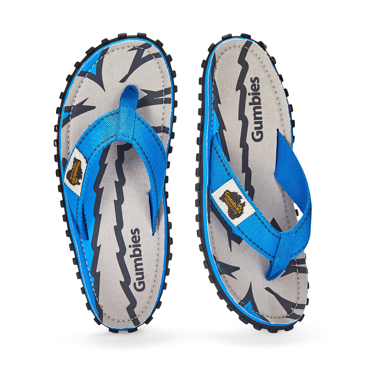 Islander Flip-Flops - Men's - Blue Palms From Gumbies USA