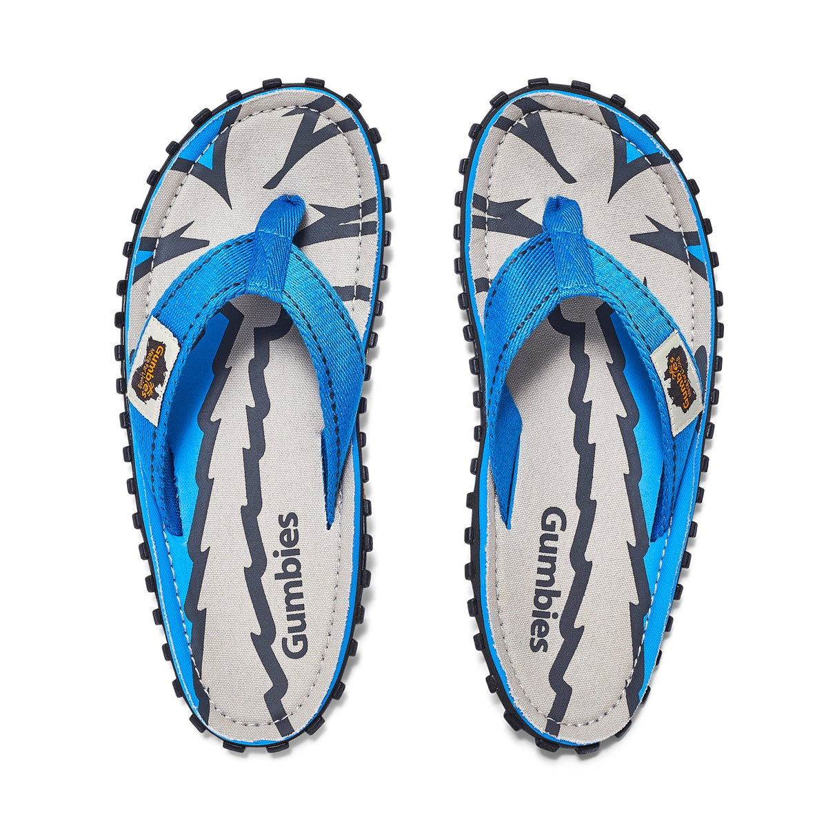 Islander Flip-Flops - Men's - Blue Palms From Gumbies USA