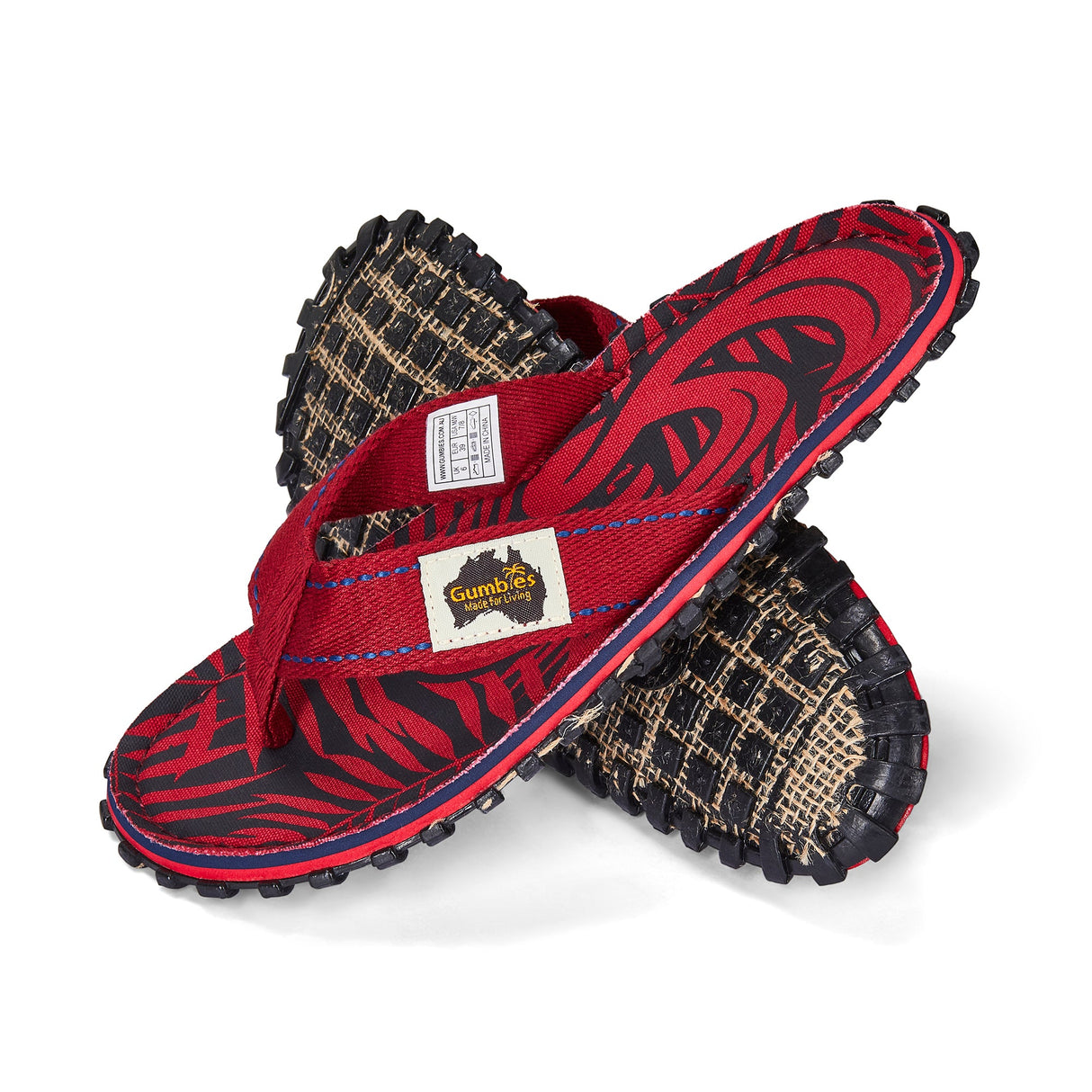 Islander Flip-Flops - Women's - Red G from Gumbies USA