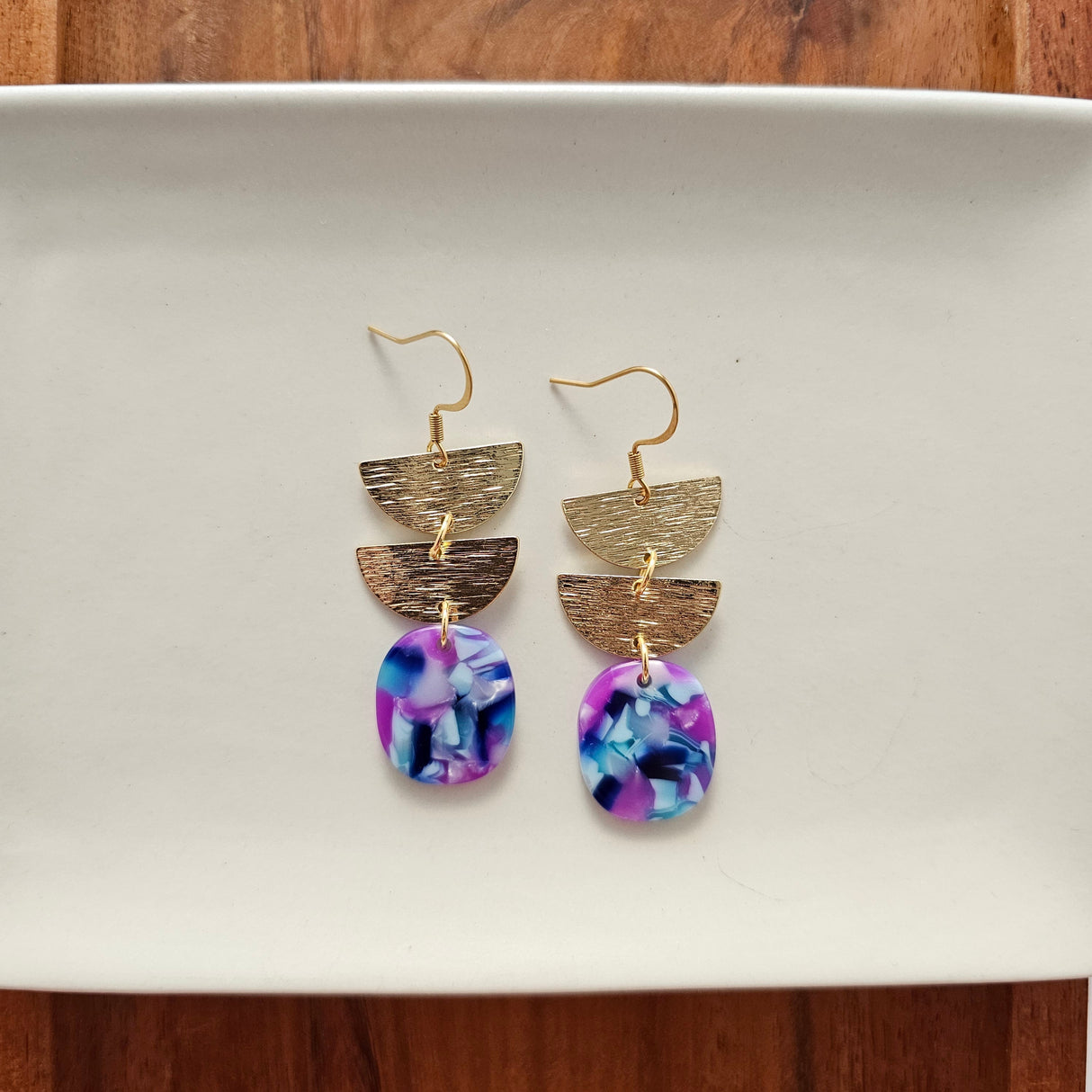 Elena Earrings - Purple Party from Spiffy & Splendid