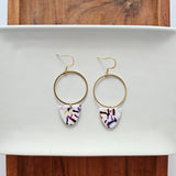 Iris Earrings Large - Marble Confetti from Spiffy & Splendid