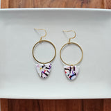Iris Earrings Large - Marble Confetti from Spiffy & Splendid