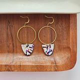 Iris Earrings Large - Marble Confetti from Spiffy & Splendid