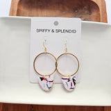 Iris Earrings Large - Marble Confetti from Spiffy & Splendid