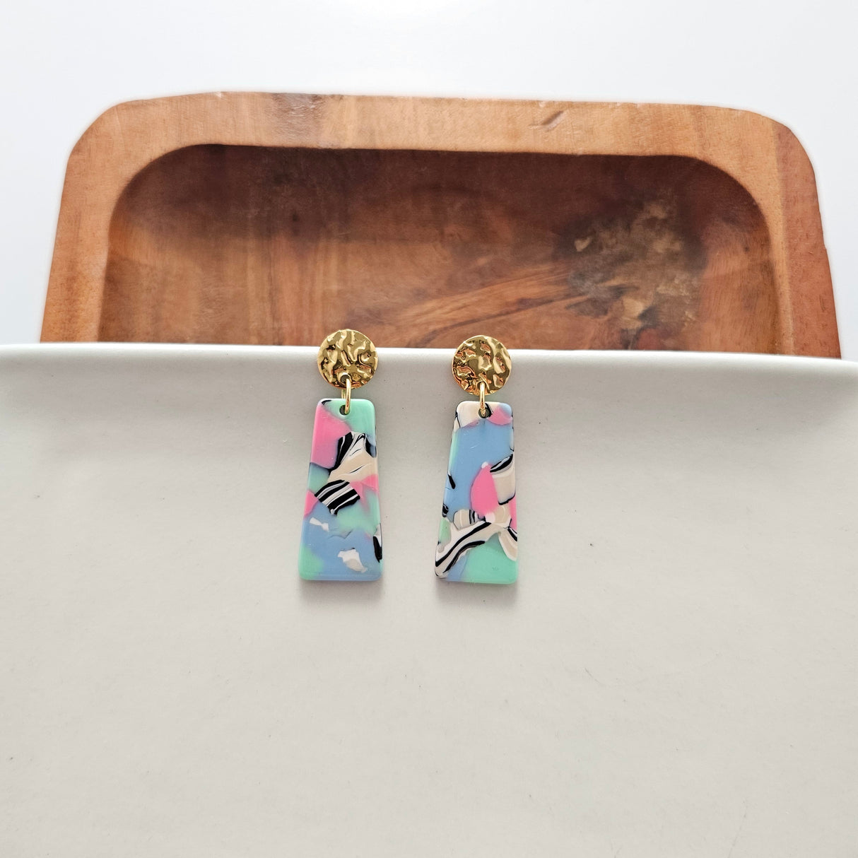 Mia Mini Earrings - 80's Pastel from Spiffy & Splendid