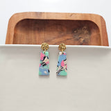 Mia Mini Earrings - 80's Pastel from Spiffy & Splendid