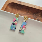 Mia Mini Earrings - 80's Pastel from Spiffy & Splendid