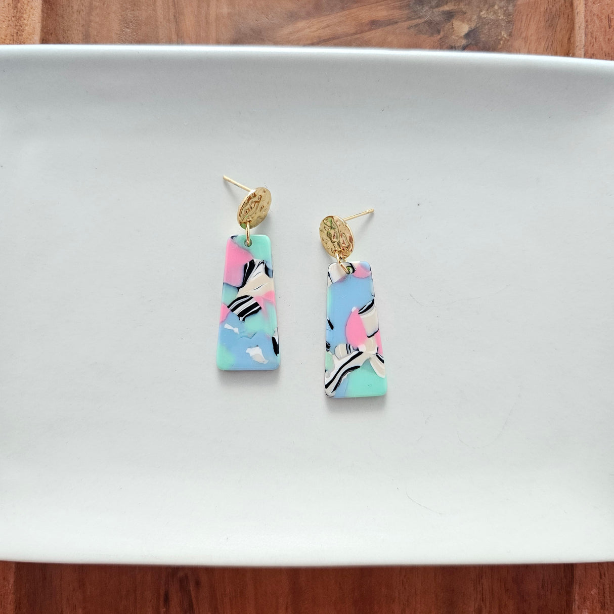 Mia Mini Earrings - 80's Pastel from Spiffy & Splendid