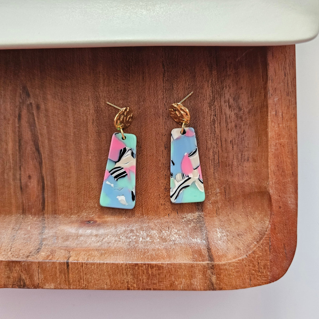 Mia Mini Earrings - 80's Pastel from Spiffy & Splendid