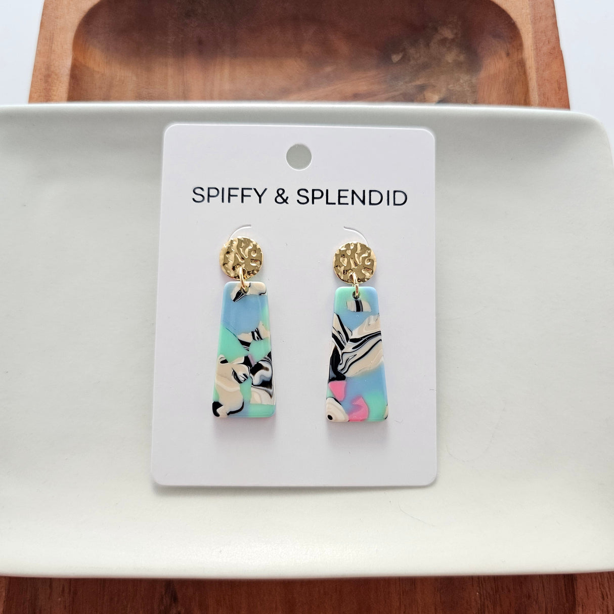 Mia Mini Earrings - 80's Pastel from Spiffy & Splendid
