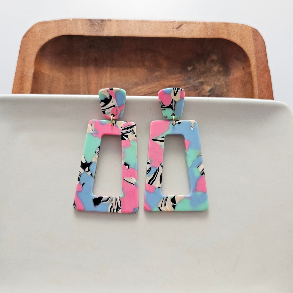 Avery Earrings - 80's Pastel from Spiffy & Splendid