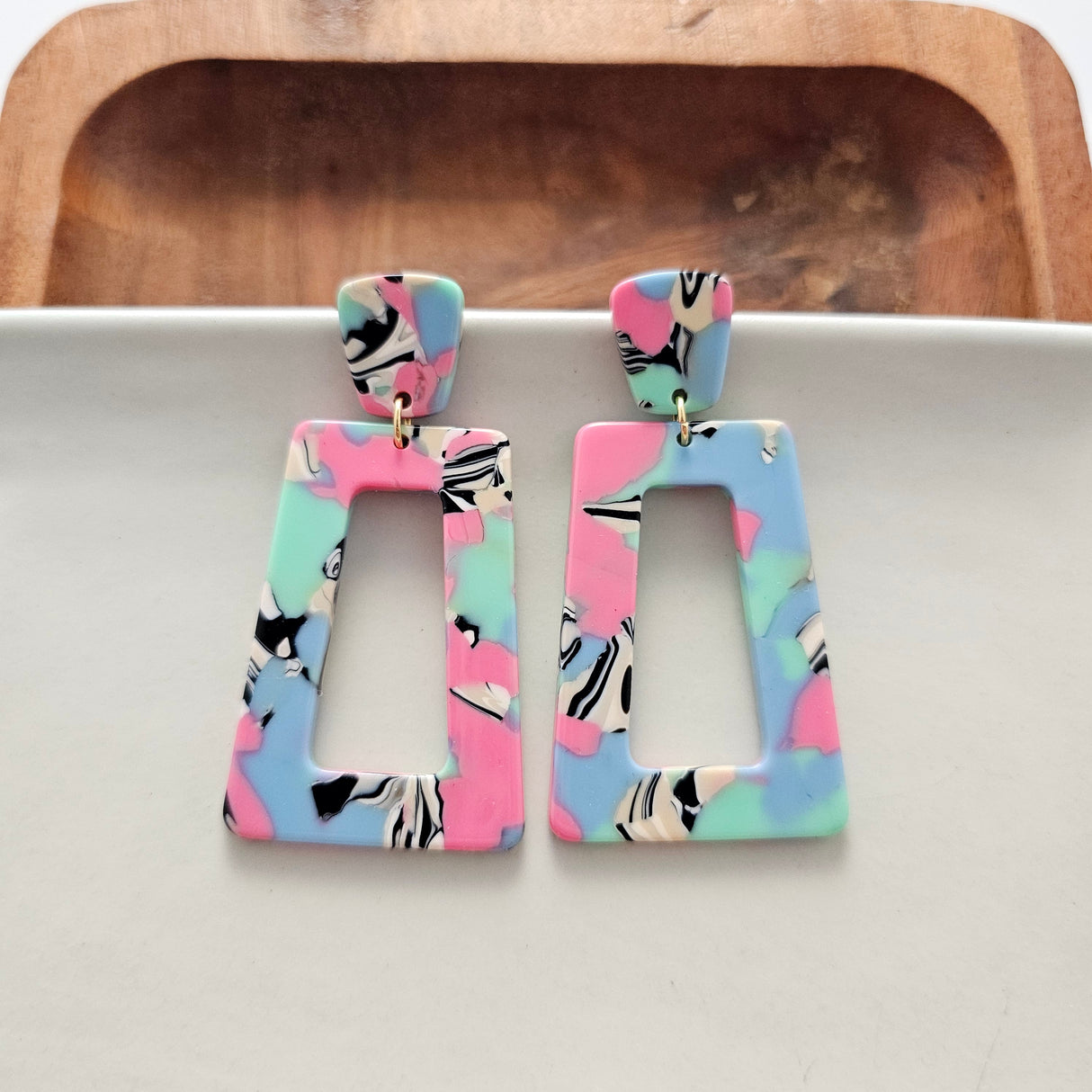 Avery Earrings - 80's Pastel from Spiffy & Splendid