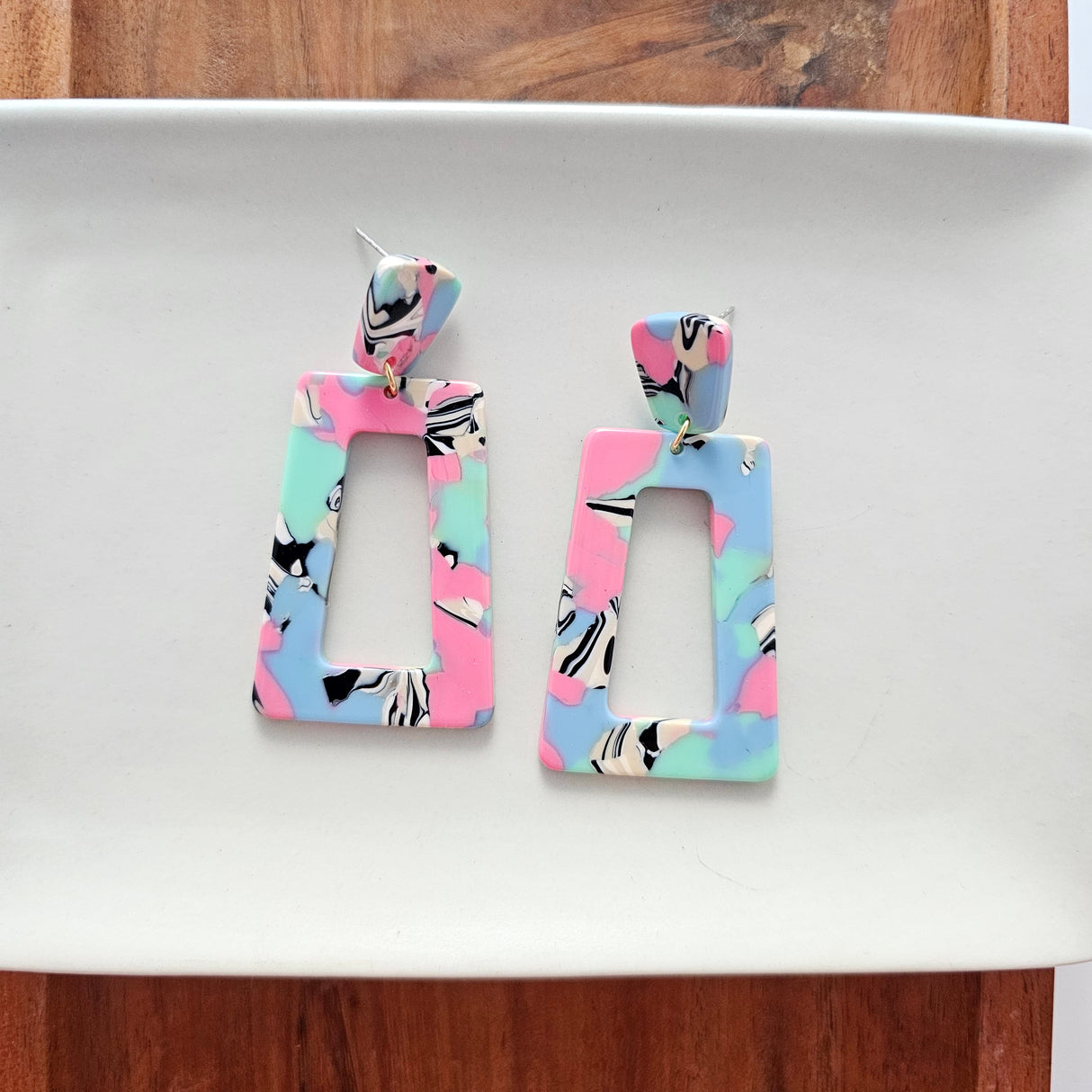 Avery Earrings - 80's Pastel from Spiffy & Splendid