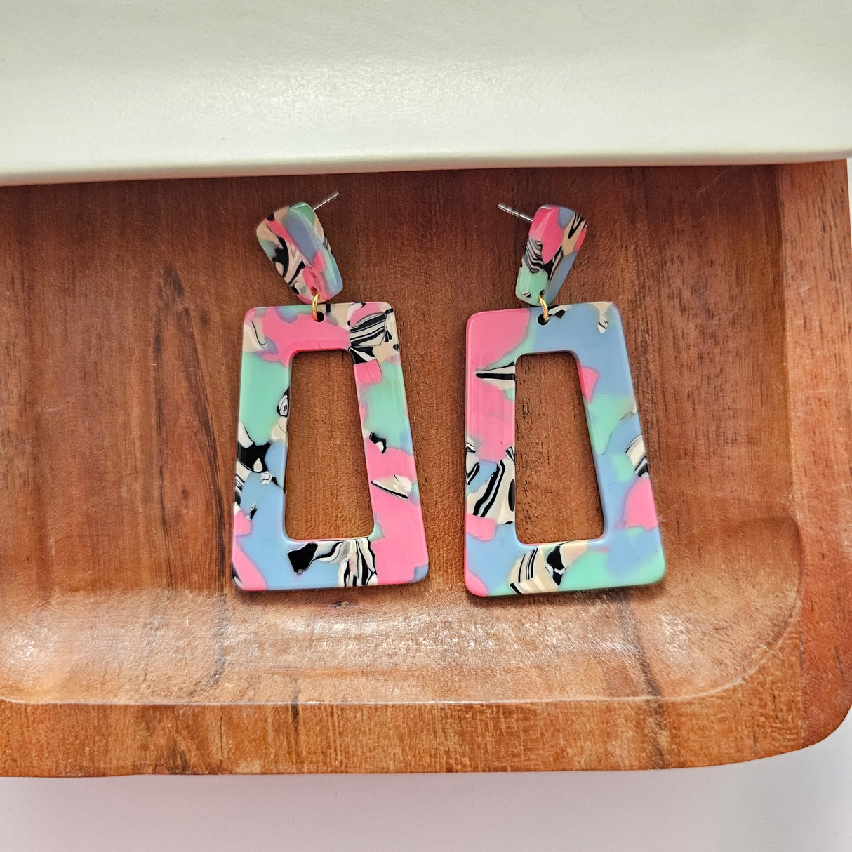 Avery Earrings - 80's Pastel from Spiffy & Splendid