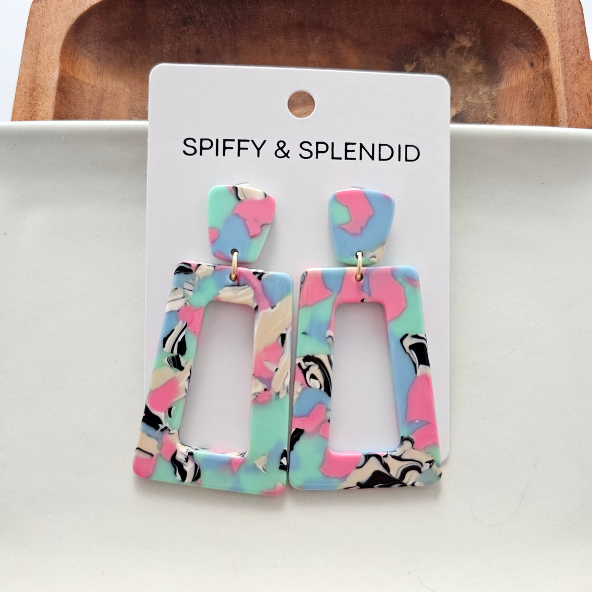 Avery Earrings - 80's Pastel from Spiffy & Splendid