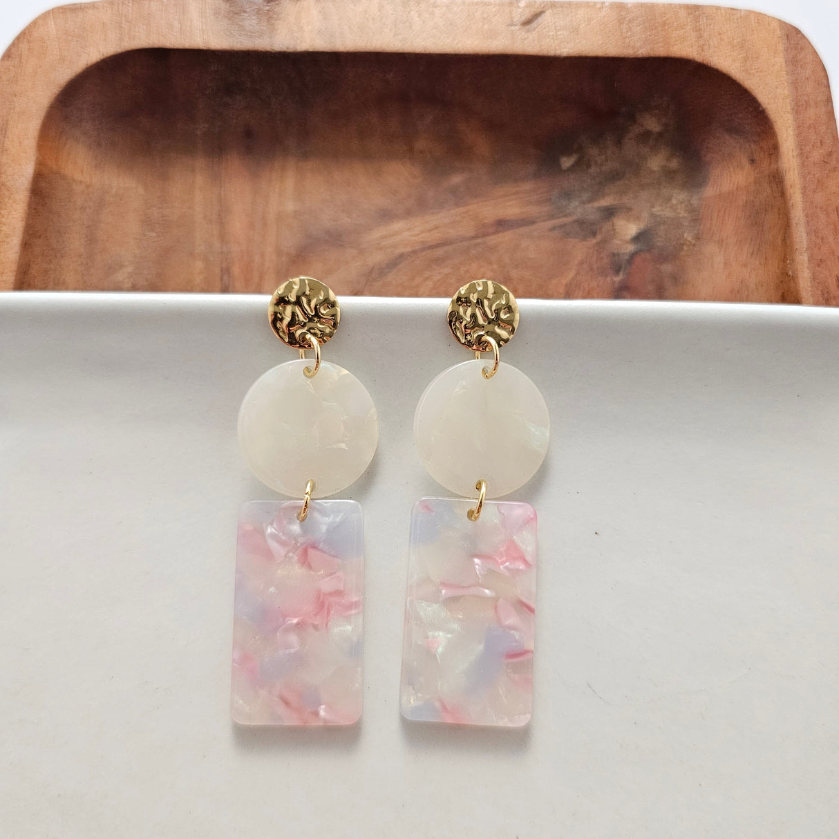 Nora Earrings - Iridescent Pastel from Spiffy & Splendid