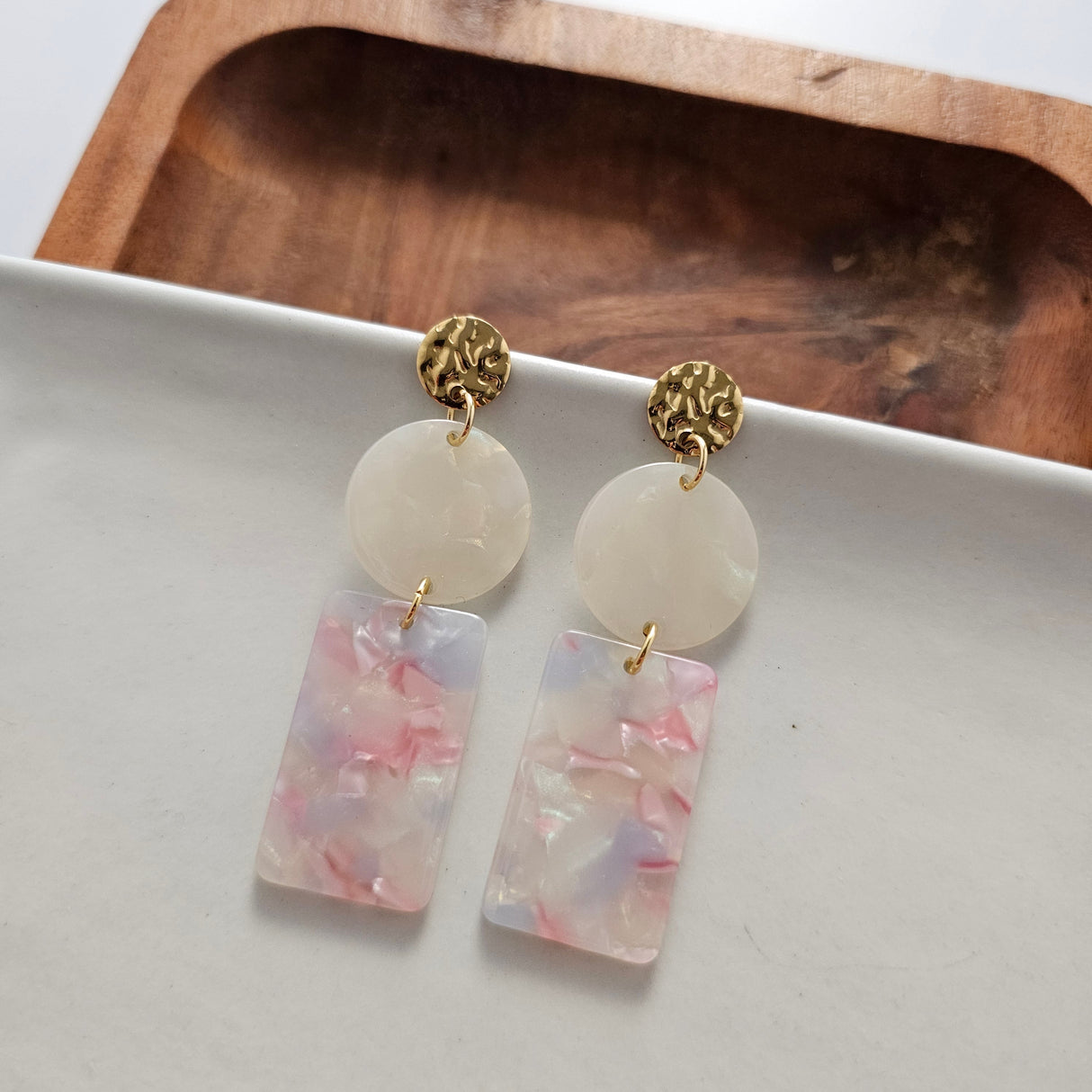 Nora Earrings - Iridescent Pastel from Spiffy & Splendid