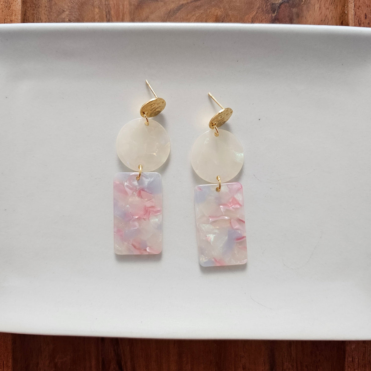 Nora Earrings - Iridescent Pastel from Spiffy & Splendid