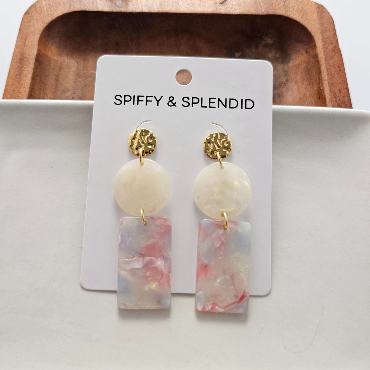 Nora Earrings - Iridescent Pastel from Spiffy & Splendid